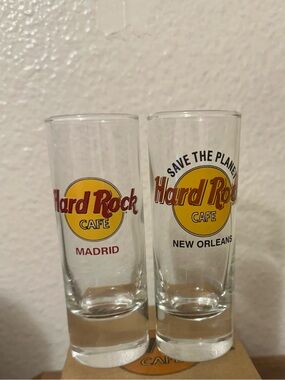 Hard Rock Cafe Madrid & New Orleans Shot Glasses